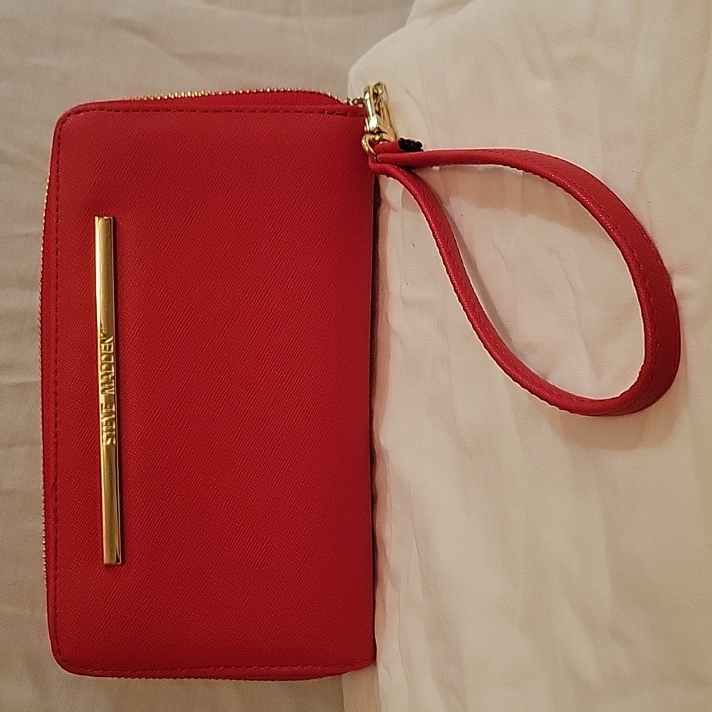 Michael Kors Bold Red Wristlet Clutch